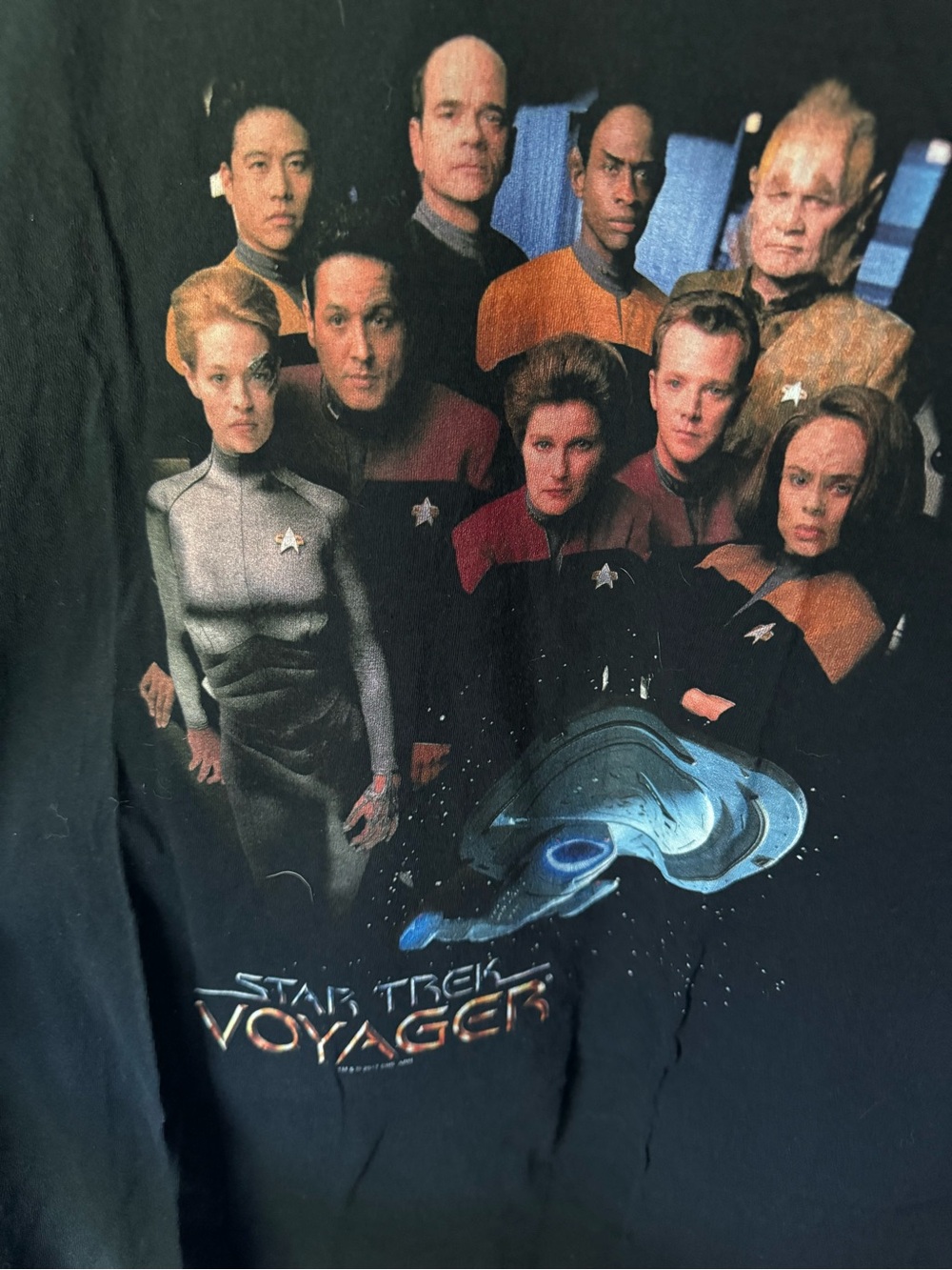 Star Trek Voyager Crew Cast USS Voyager V-Neck T-Shirt